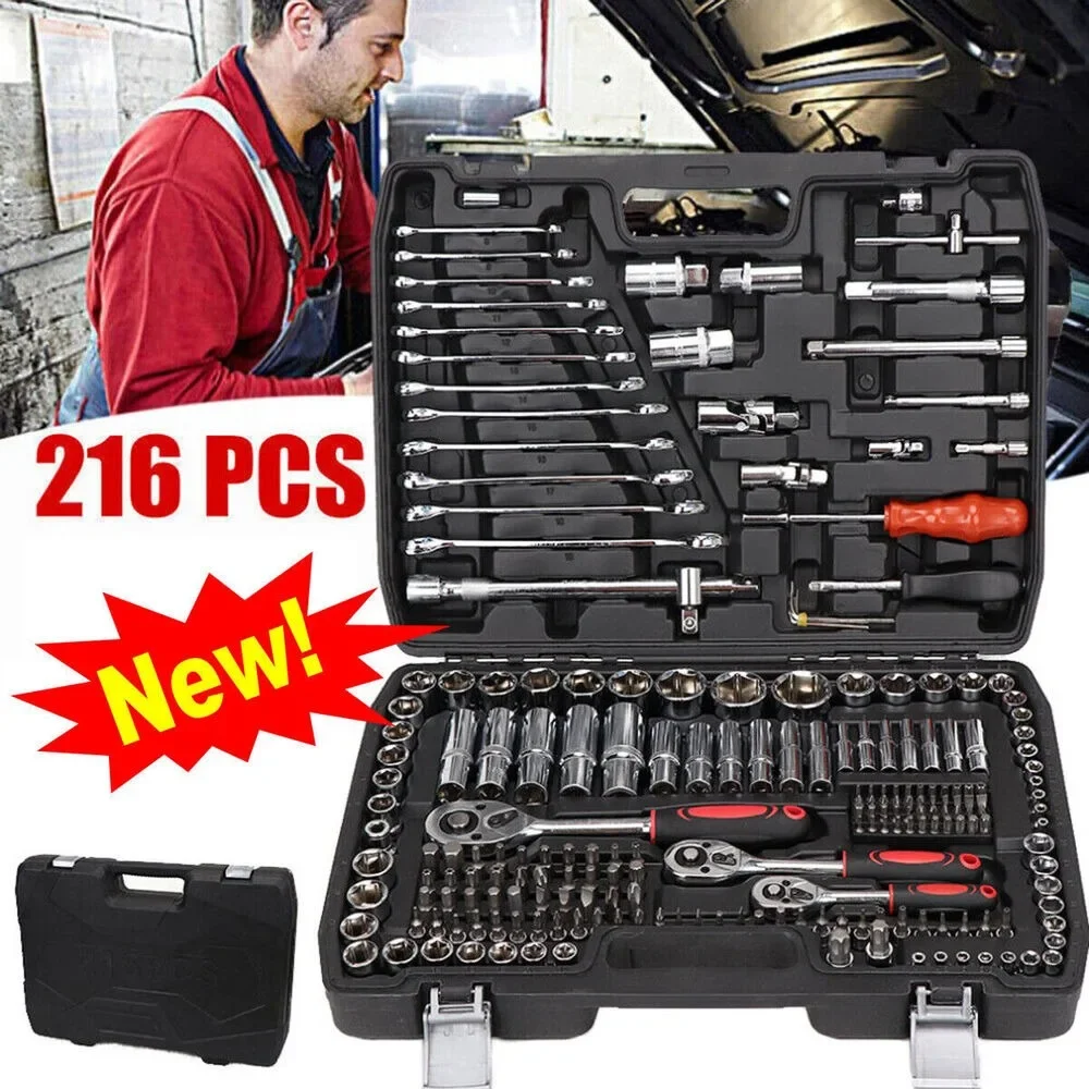 Professional 216 Pcs Socket Set 1/2