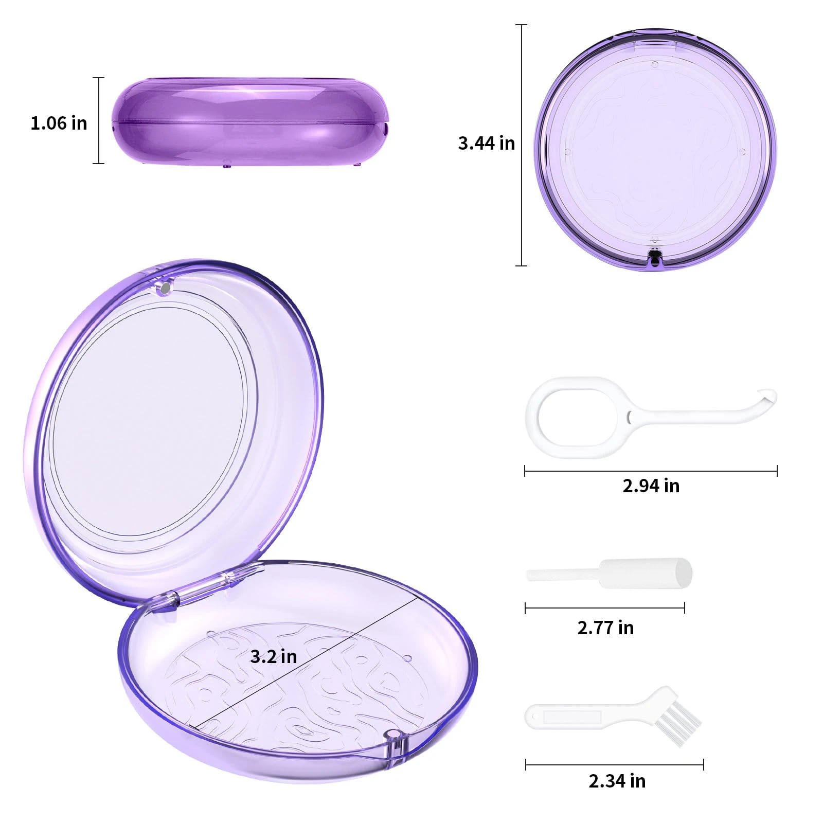 Portable Denture Holder Slim Mouth Guard Case with Magnetic Closure Orthodontic Retain Case for Invisalign Brace Dental Supplies