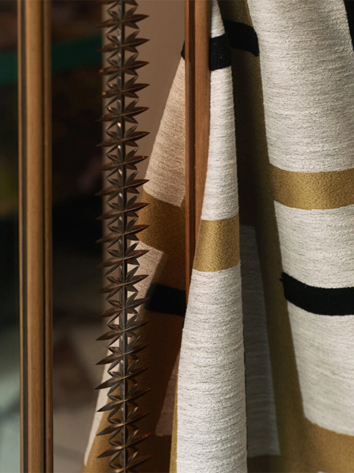 

Ткань для штор Zimmero Rohd с геометрическим узором, настраиваемая, современная, матовая, светонепроницаемая, для домашнего текстиля