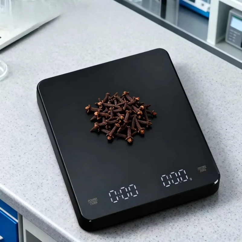 Digital Coffee Scale with Timer and LED Display USB-Rechargeable for Espresso Maximum Capacity 3kg 0.1g High-Precision Kitchen S