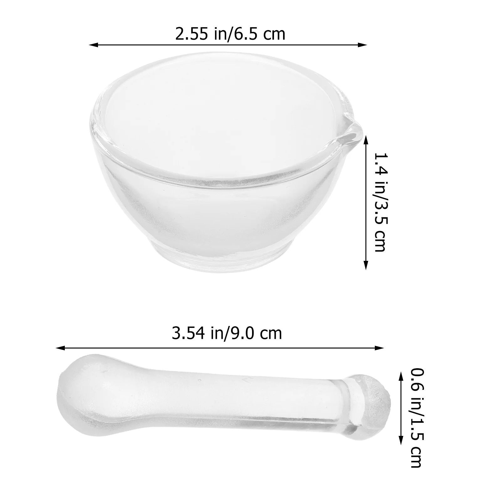 Safemend Household Pestle Manual Crush Pot for Kitchen Chemical Grinding Bowl Glass Medicine