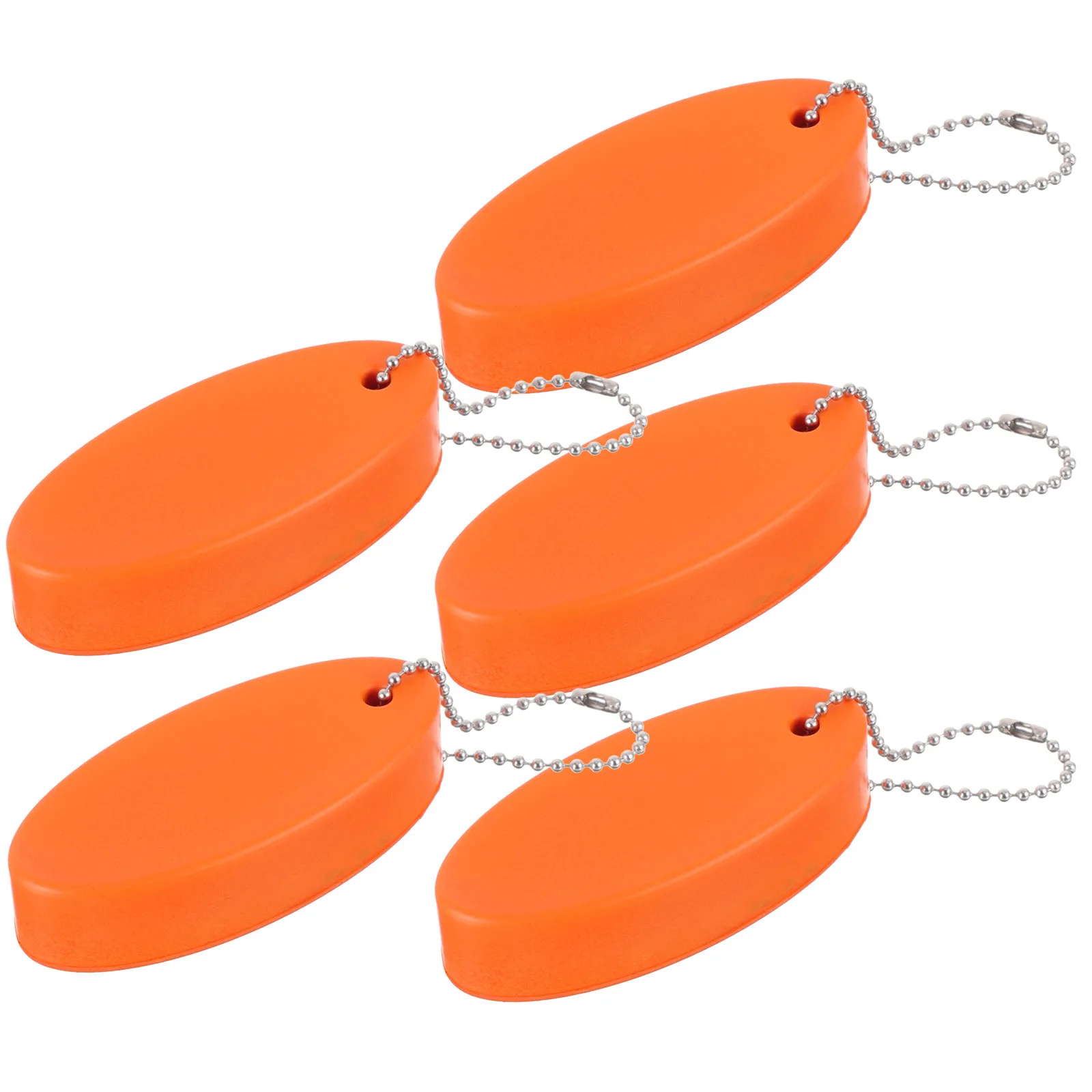 

5Pcs Floating Keychain Oval Pendant Eva Durable Bright Colors Lightweight Kayak Fishing Boating Water Sports Floating Keychain