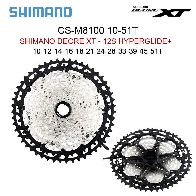 SHIMANO DEORE XT M8100 12v Groupset Shifter Rear Derailleur RD-M8100 SL-M8100 Flywheel 46T 50T 52T Chain 1x12-speed