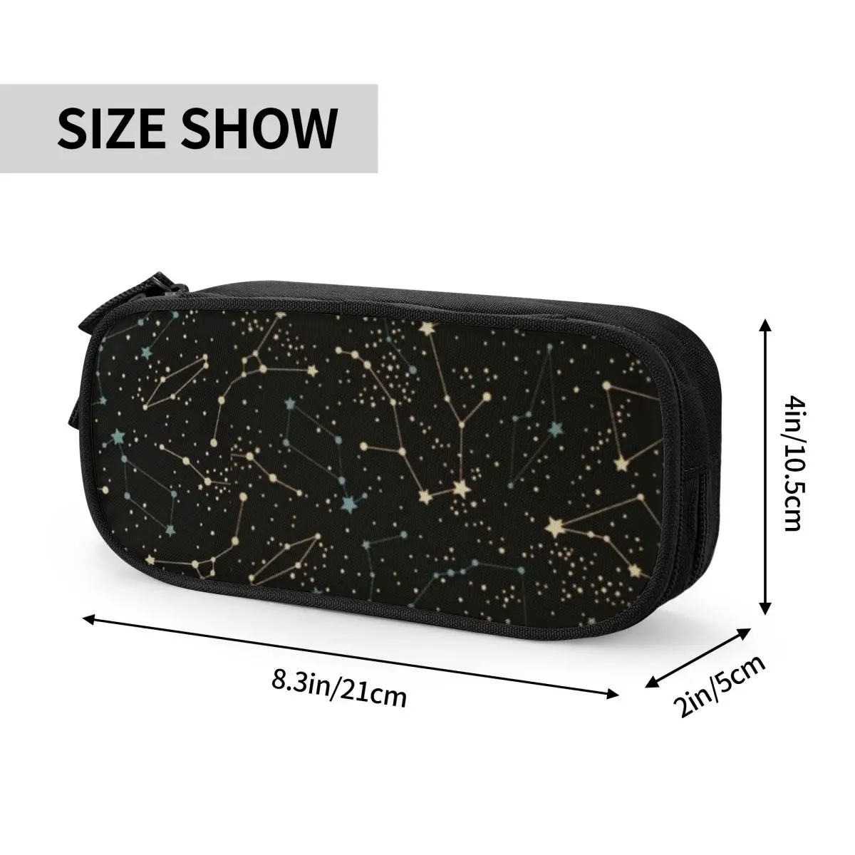 Constellation Star Clusters Galaxies Print Halloween Pencil Cases Student School Pen Box Pencil Bag Big Capacity Pencil Pouch