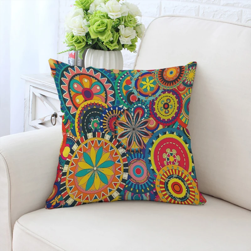 

Bohemian Couple Pillow Pillowcases for Pillows 45x45 Cushion Cover Luxury Sofa Cushions Pilow Cases Decorative Pillowcase 40x40