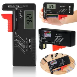 BT-168 /BT-168D Battery Analyzer Universal Battery Testing Meter Battery Checker Volt Measure for C D AA AAA 9V 1.5V Button Cell