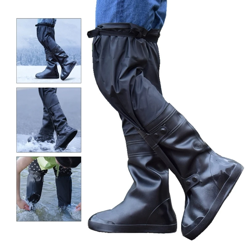 Reusable Motorcycle Scooter Dirt Bike Rain Shoes Non-Slip Boot Covers Unisex BicycleShoes Protectors For Rainy SnowysDay GTWS