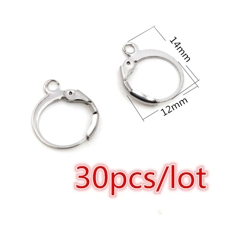 30-100 Stück Edelstahl DIY Ohrringe Haken Verschluss Ergebnisse Handgemachter Schmuck Herstellung Zubehör Ohrdraht Zubehör Stahl Gold