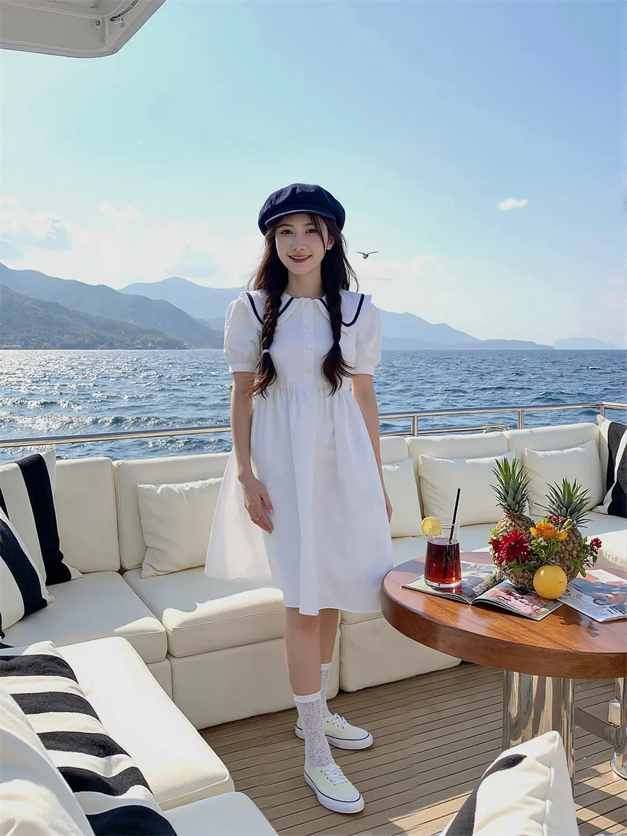 Women'S Dresses Japanese Style Casual Peter Pan Collar Loose Silky Shiny Shinny Sparkly Glitter Sequins Sequined  Beaded