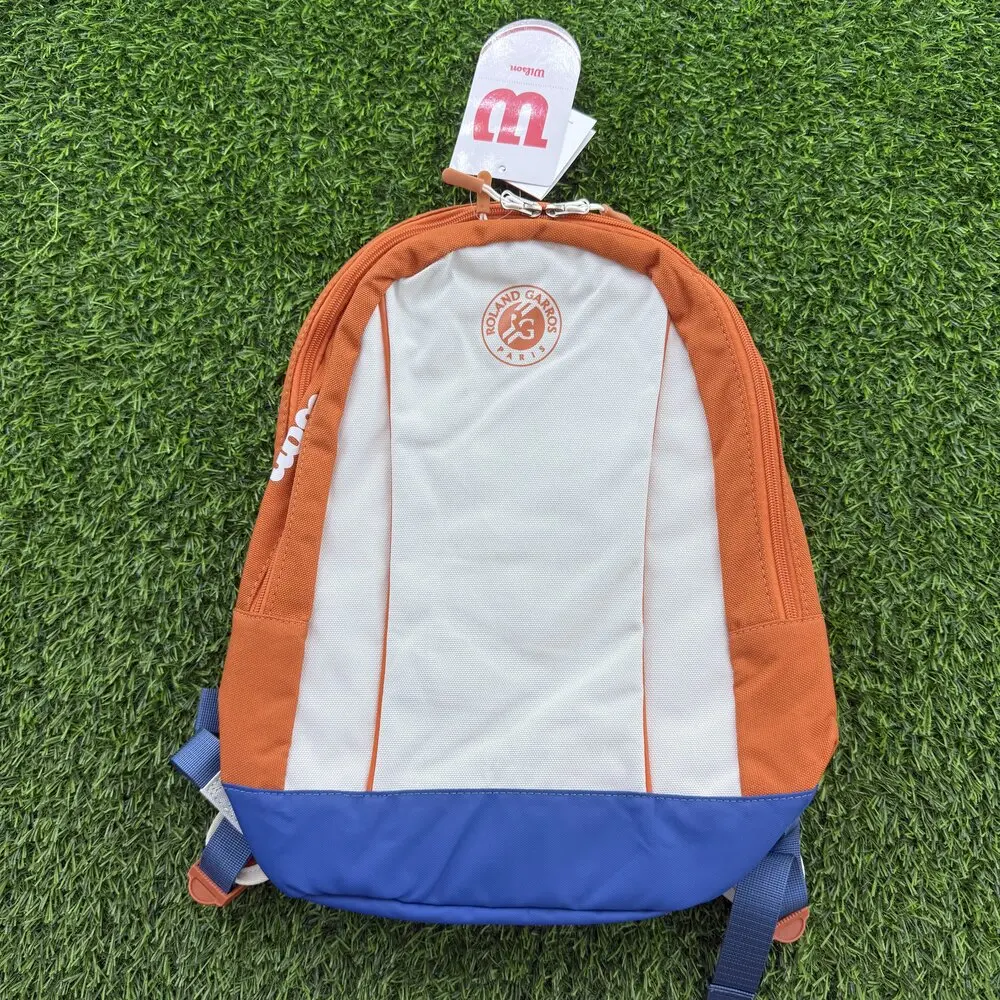 Wilson 2024 Team Roland Garros Backpack French Open Large Capacity Orange Blue Grey Double Shoulder Tennis Bag