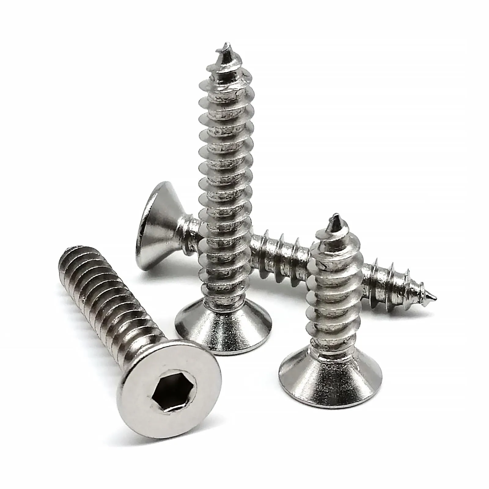 M2 M2.3 M2.6 M3 M4 M5 M6 ألين مسدس عرافة المقبس شقة غاطسة رئيس الذاتي التنصت مسمار خشب A2-70 304 الفولاذ المقاوم للصدأ #1