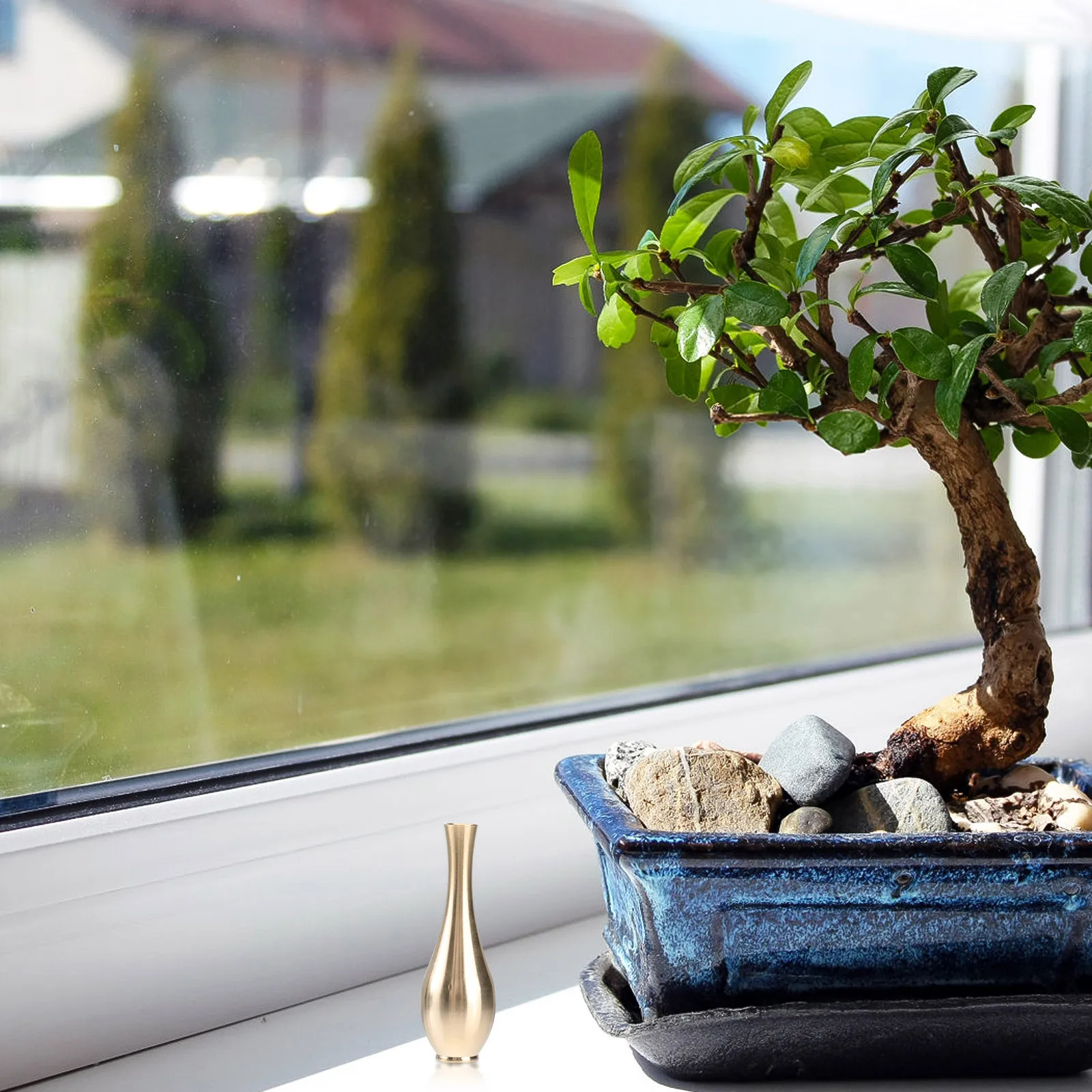 

5pcs Mini Copper Vases Pure Copper Desktop Vases For Home Decor Metal Mini Vase Set Brass Vase Ornament Room Hotel