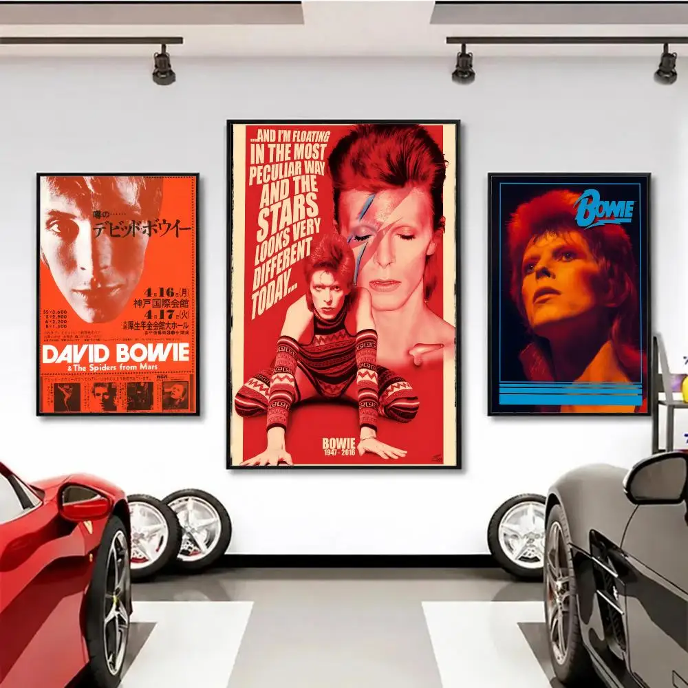 music David Bowie Poster Wall Posters Art Print HD Print Self-Adhesive Waterproof Wall Stickers Room Decoration