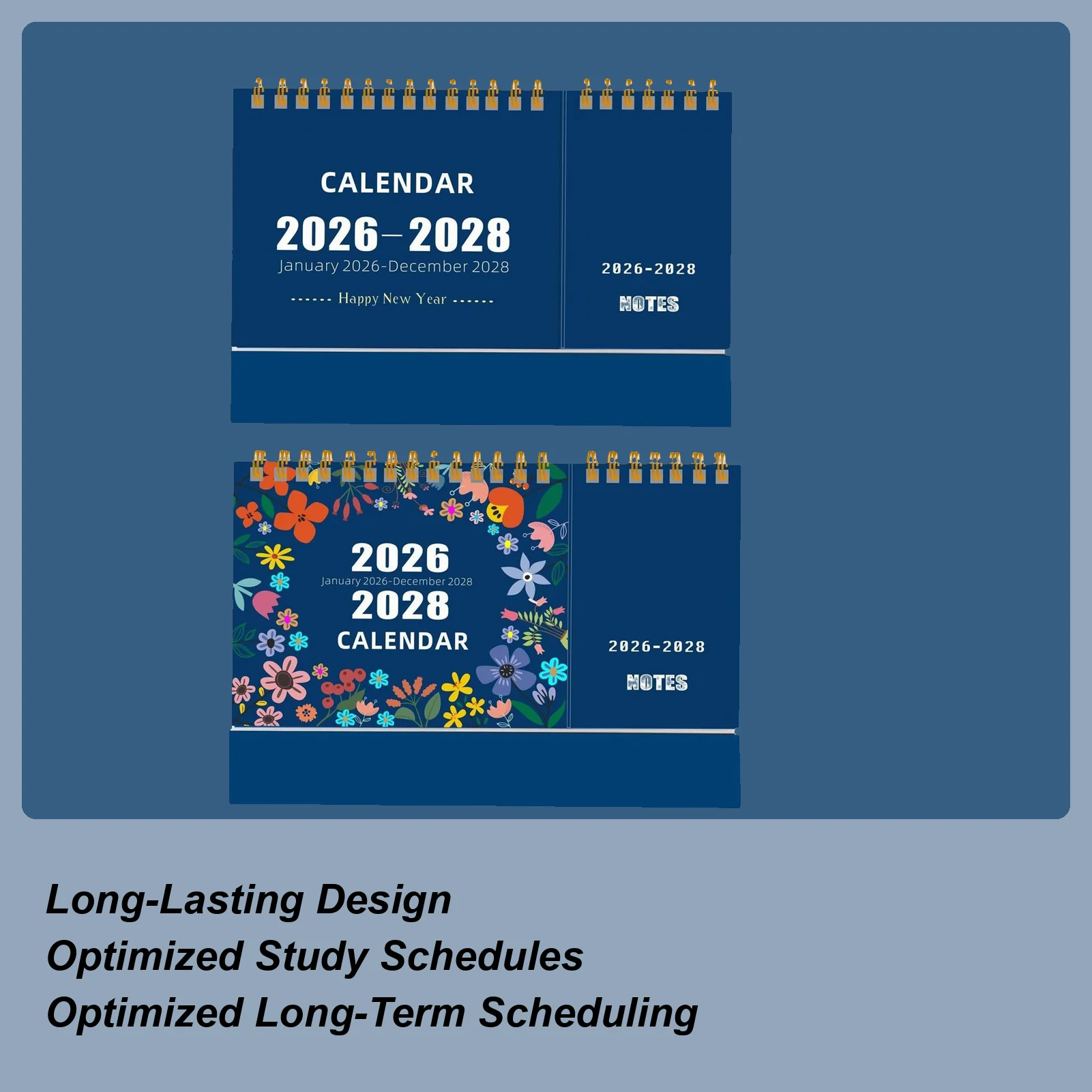 

Ежемесячный планировщик на 2026–2028 годы. Настольный календарь. Расписание JAN-DEC. Еженедельный ежедневник. 3-летний календарь. Планировщик расписания и заметок.