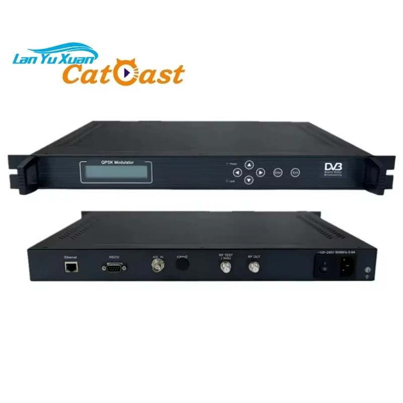 Digital RF DVB-S/QPSK Modulator 1 ASI Input 50-2150MHz Output Metal Construction