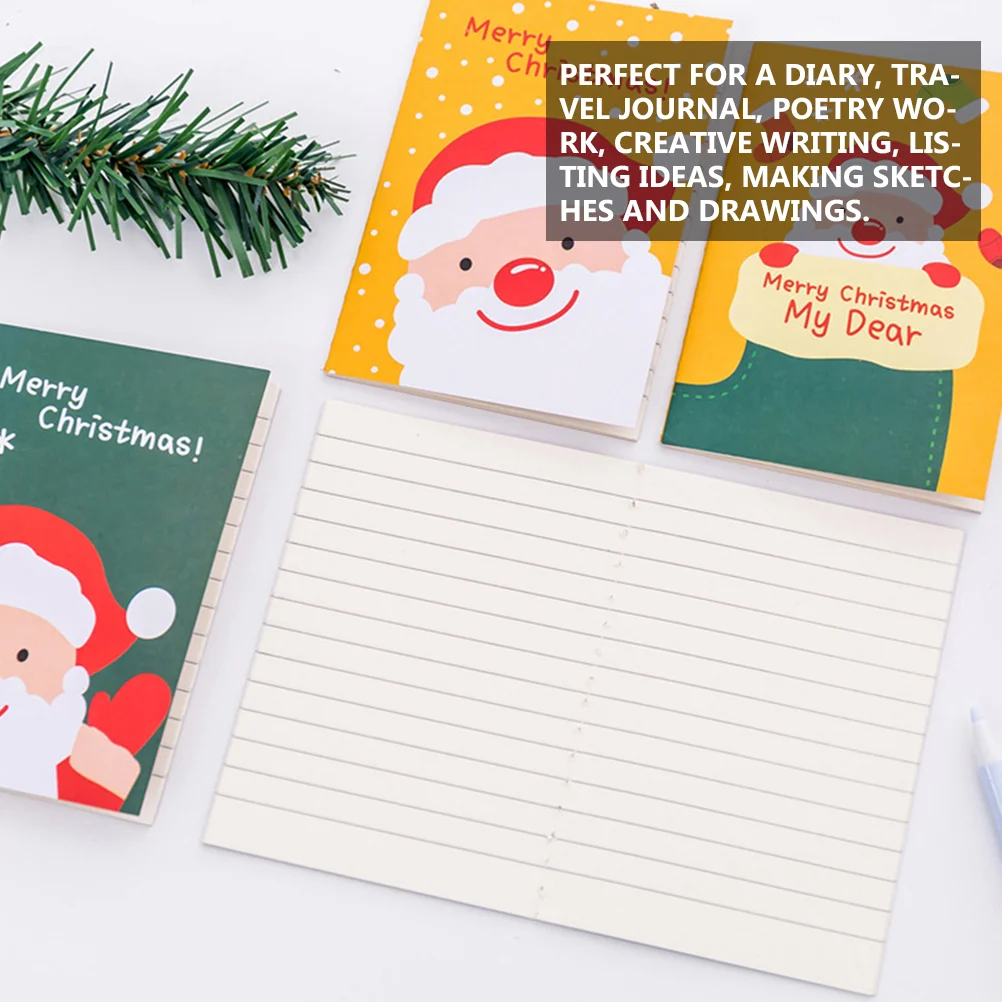 24 Pcs School Notepad Christmas Student Notebook Writting Pocket Office Cartoon The