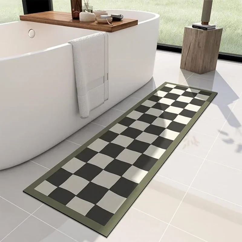 

Минималистичный коврик для ванной VIKAMA, мягкая нескользящая дорожка для ванной комнаты с диатомовой землей, маслопоглощающий кухонный коврик для домашнего декора