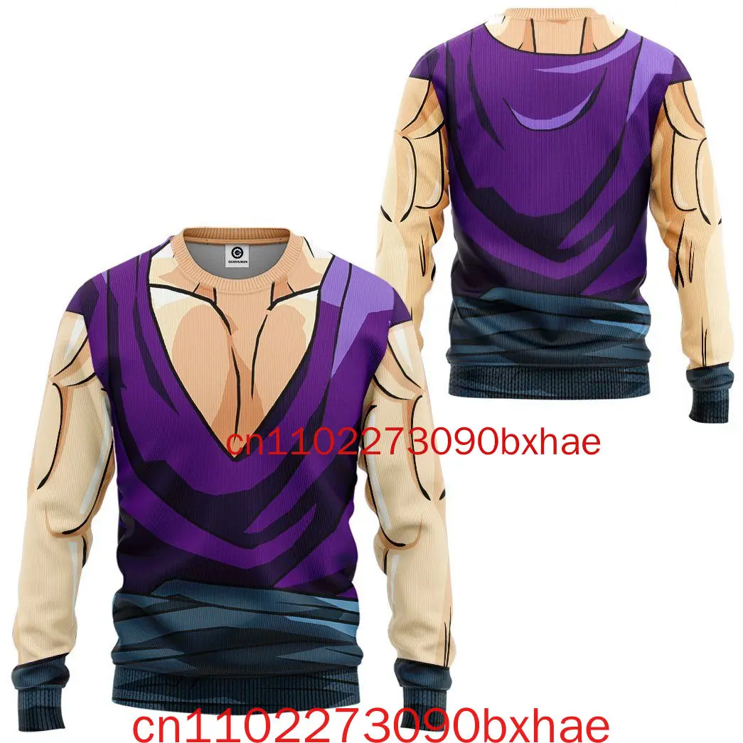 

2025 New Dragon Ball Ugly Christmas Sweater 3D Print Cosplay Costume Fashion Winter Pullover Sweater