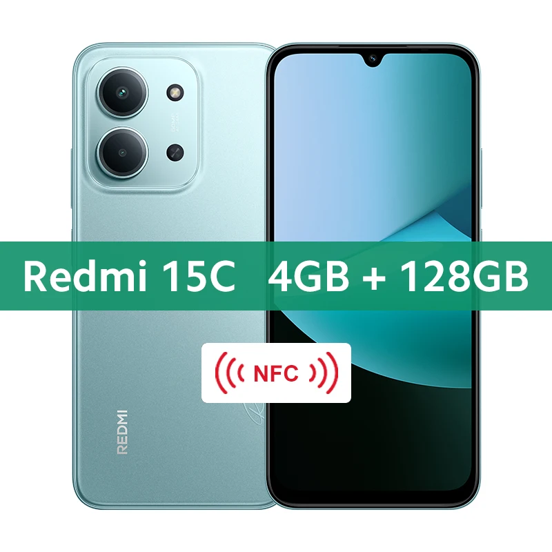 Xiaomi Redmi 15C Global Version Smartphone 50MP main camera 120Hz 6.9" Dot Drop display 33W charging MediaTek Helio G81-Ultra