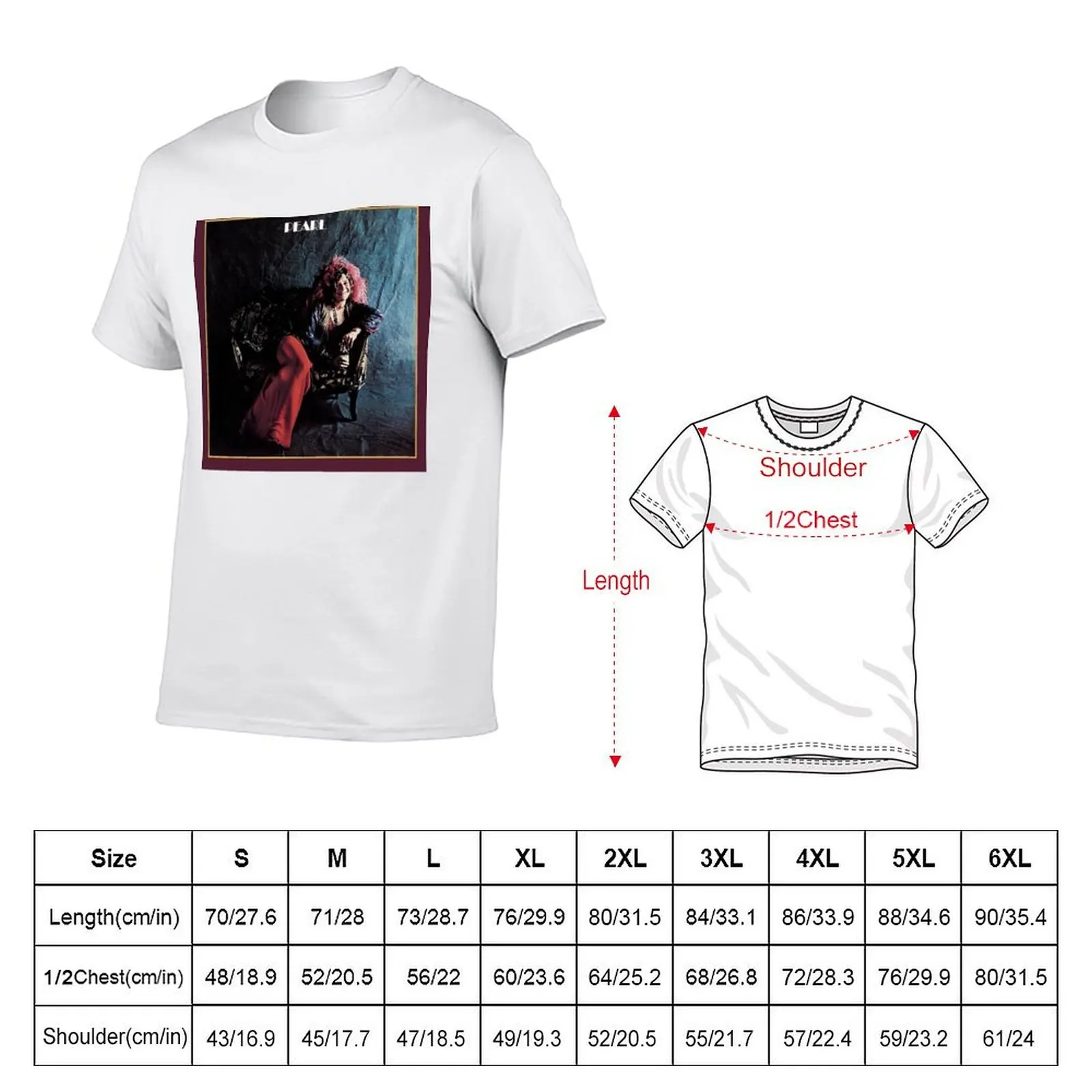 Janis Joplin - Pearl Classic T-Shirt t shirt personalised t shirts for man cotton soft T-Shirt