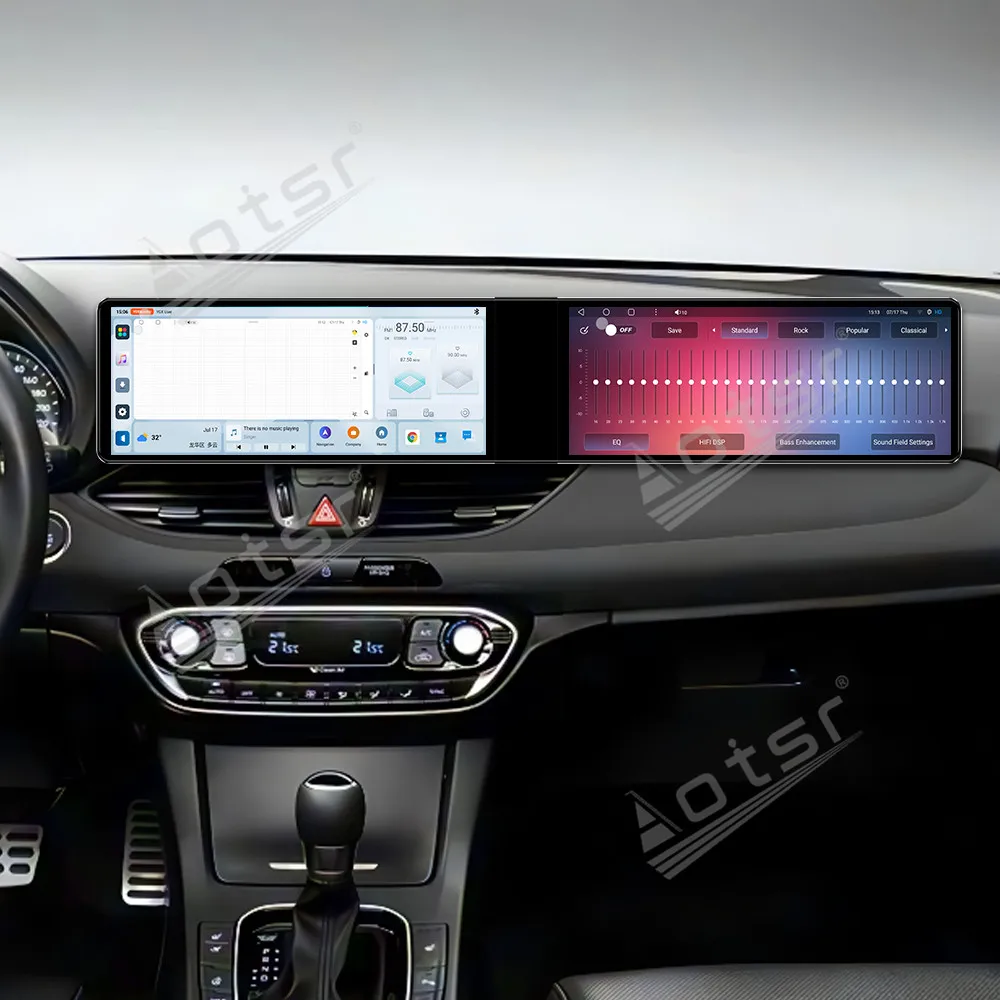 Dual Screen For Hyundai I30 2017~2022 Android 13 Car Radio Multimedia Player GPS Navigation Video Stereo Receiver IPS Head Unit