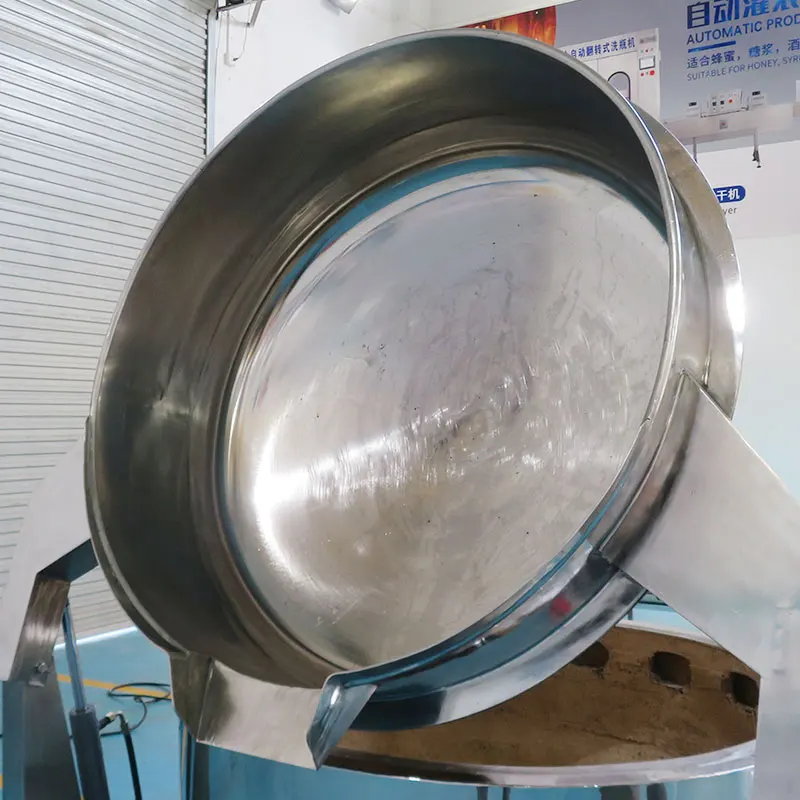 Wholesale Gas Heating 4 Claws Planetary Jacketed Kettle Automatic Lifting Fry Machine Industrial Multi-claws Frying Machinery