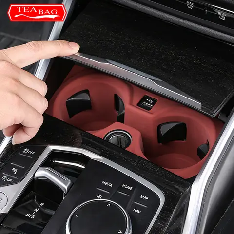 BMW 3 시리즈 I3 2020-2024 G20 G28 센터 컨트롤 무선 충전 워터 컵 실리콘 매트 3 시리즈 자동차 액세서리