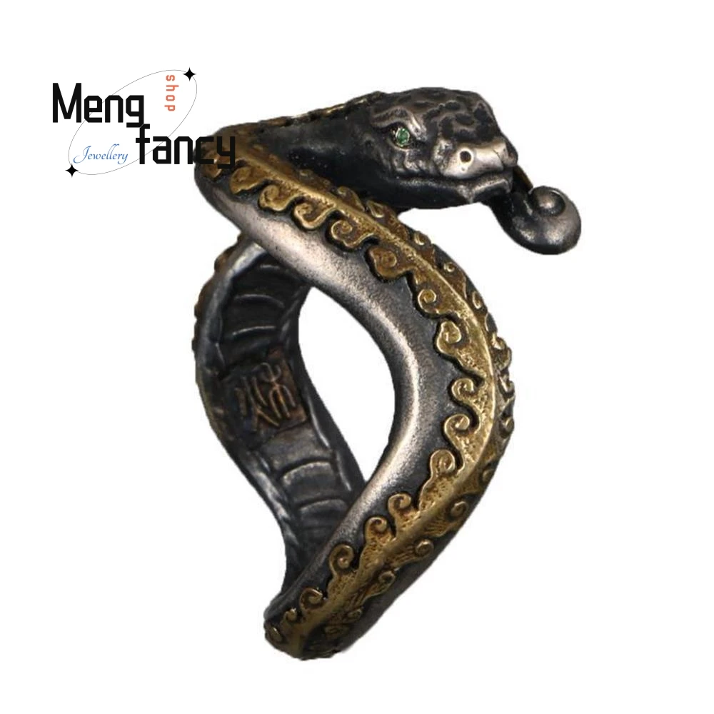 Bague Zodiac de Haute Qualité pour Couple, Artisanat Exquis, Simple, Élégant, Rétro, Vieux, Personnalité, Meilleurs Connaissances, Cadeaux de Vacances, Salle, Nouveau