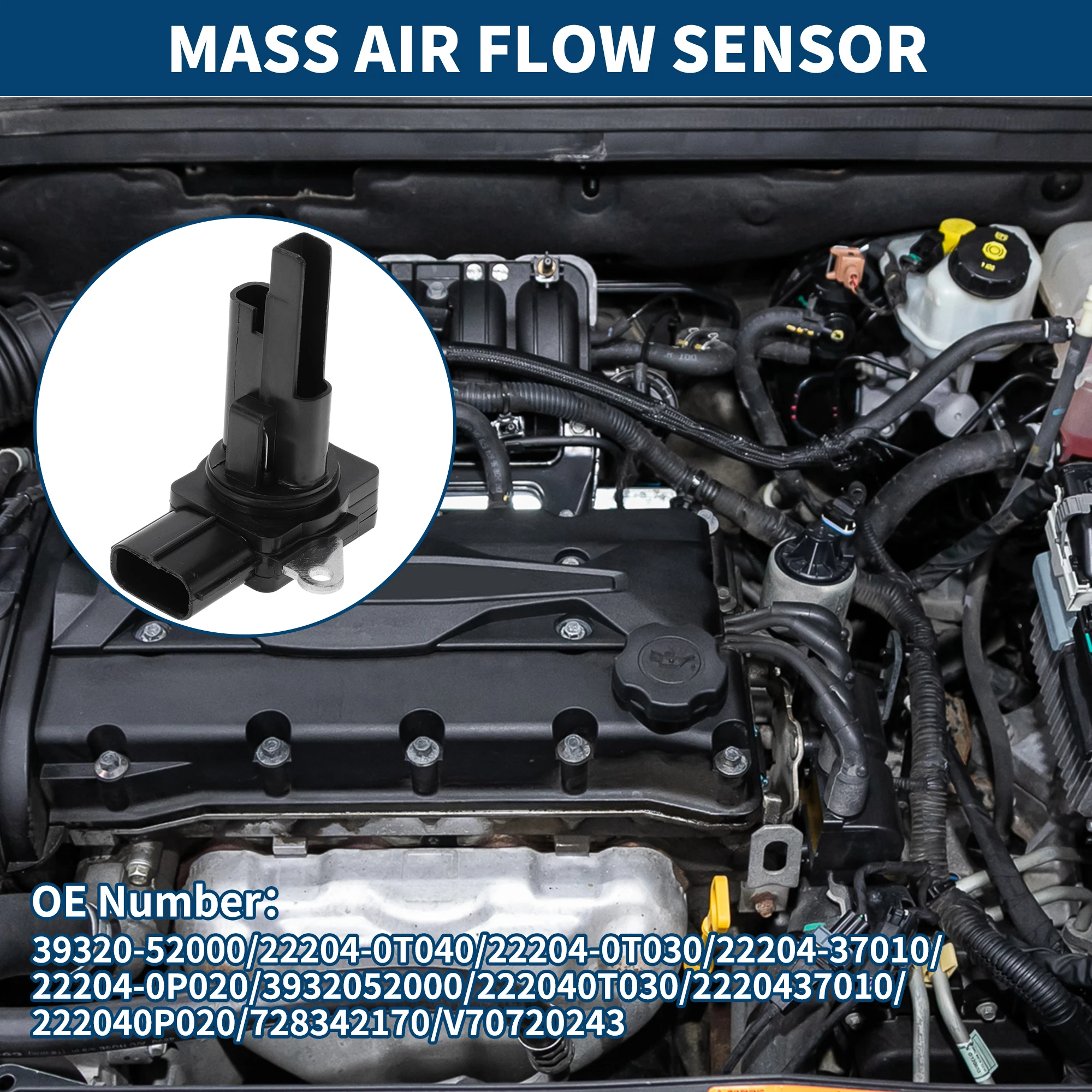 UXCELL Misuratore sensore flusso d'aria di massa No.39320-52000 per Toyota 4Runner 4.0L V6 Plastica