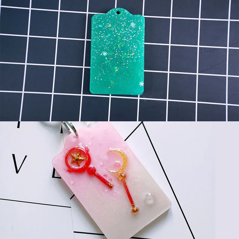 1 Piece Card Cover Mold DIY Epoxy Resin Holder UV Glue Silicone Moulds For Storage Jewelry Making Handmade Tools view 6