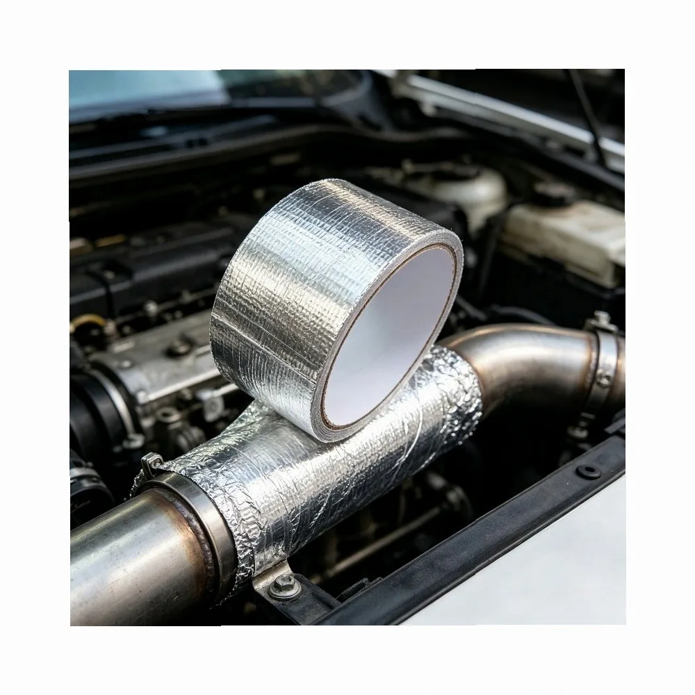 3 rolls High Temperature Aluminum Foil Tape 450cm/177in, Strong Adhesive Heat Shield Tape, Self-Adhesive Thermal Insulation