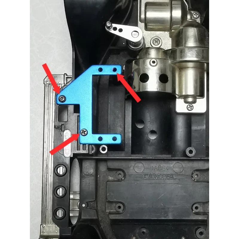 Aluminum Servo Mount for TAMIYA CC01 1/10 RC Crawler, 3-Point Reinforced Servo Holder, Heavy Duty RC Car Metal Upgrade Parts