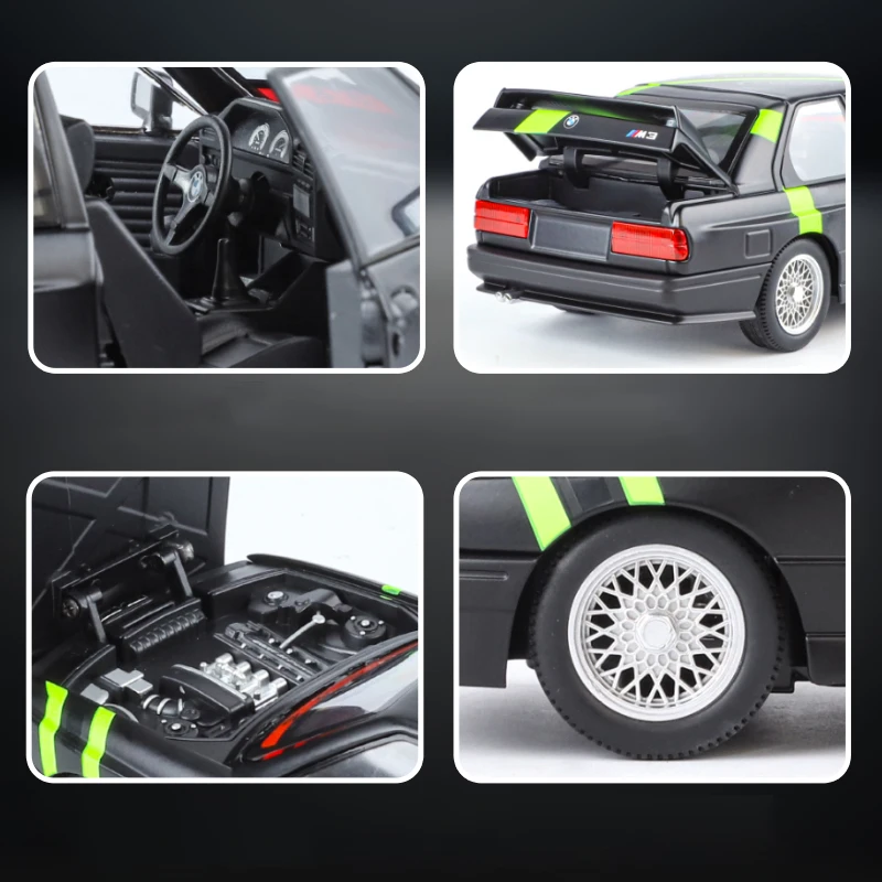 1:24 M3 Auto da corsa di lusso in lega Collezione di modelli display Poster Tela Pittura da parete per la decorazione di mobili regali Giocattolo per bambini Recomm