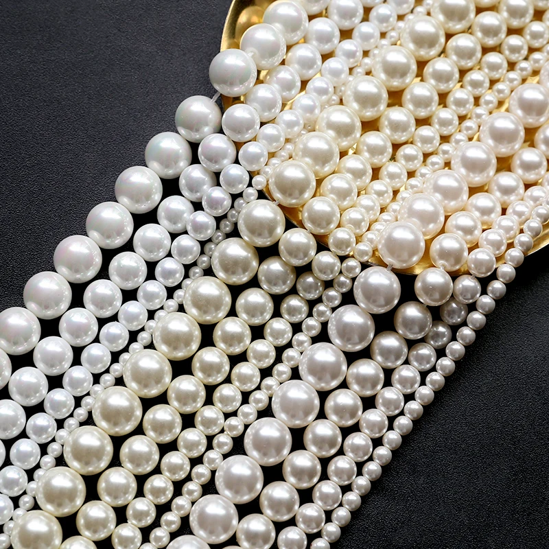 1 String Diy Hand-made Beaded Highlight Abs Pearl Korean Bead Earrings Jewelry Accessories Bracelet Necklace Handmade Material