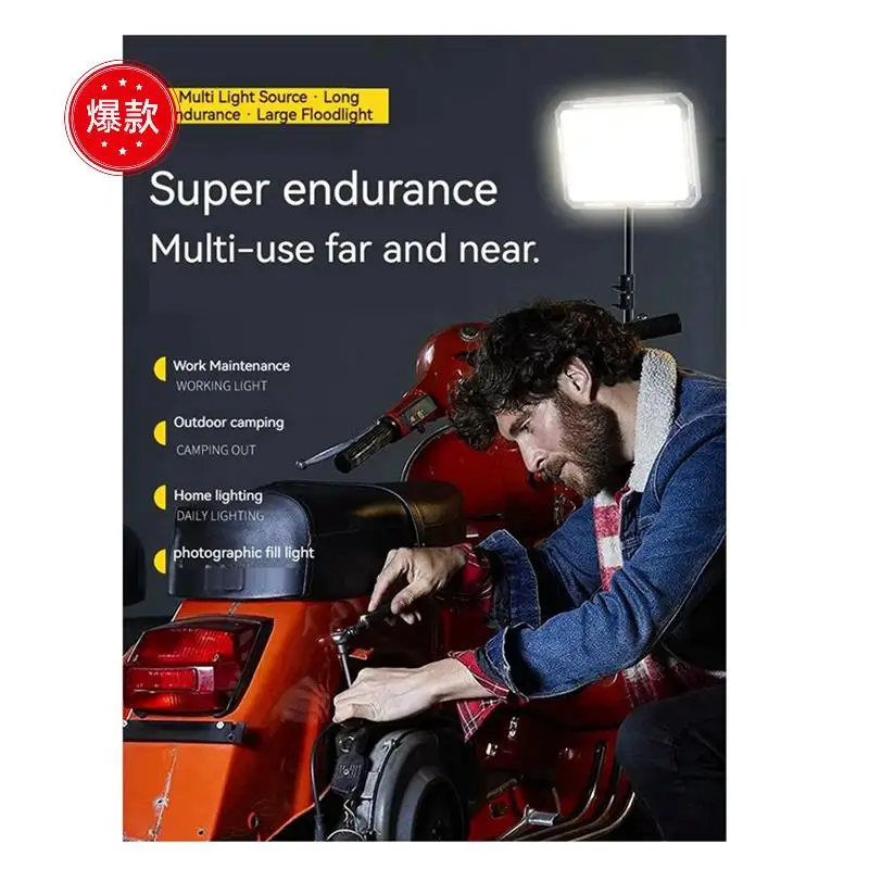 

2X Portable LED Camping Tent Light Rechargeable Searchlight Outdoor Emergency Lighting Waterproof Hanging Night Lamp