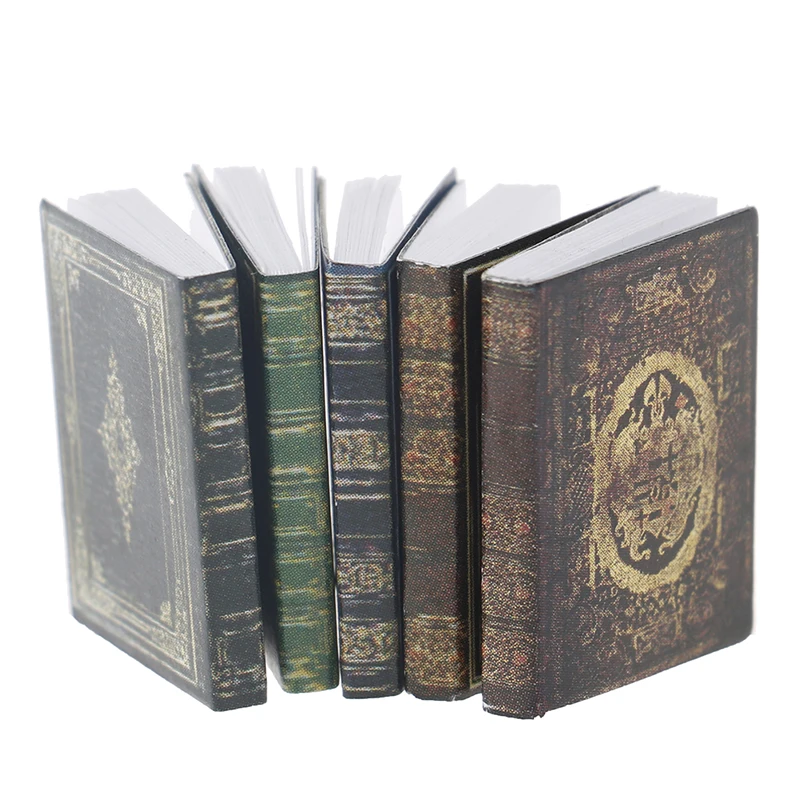 //3pcs/set new Paper 1:12Dollhouse Miniature Classical Book Scene Model Accessories Toys