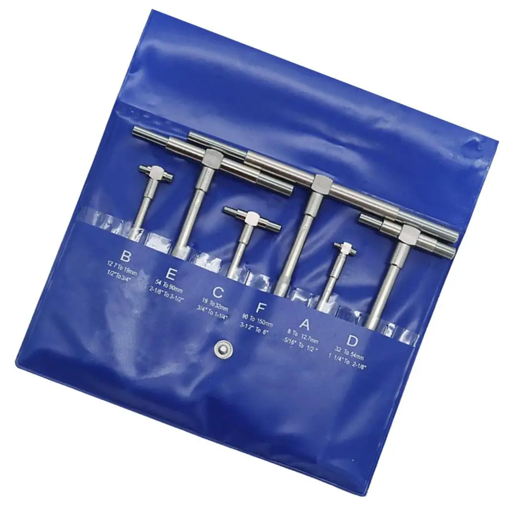 1 Set/6pcs Inner Diameter Measuring Tool, Adjustable Telescopic 8 mm Internal Measurement Bore Engineers Kit