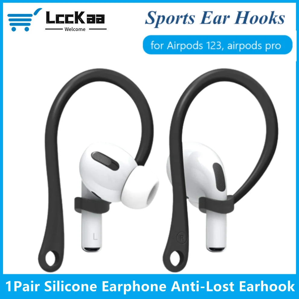 1Pair Silicone Wireless Earphone Anti Lost Earhook Eartips Secure Fit Earphone Protective Accessories For Apple AirPods Pro