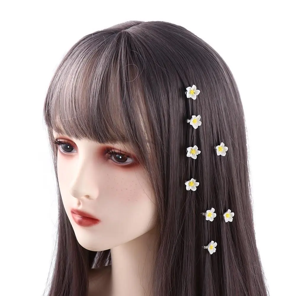 Nette 10 teile/satz Koreanischen stil Haar Zubehör Mädchen Blume Haar Clips Kleine Haarnadeln Weiche Keramik Haar Krallen