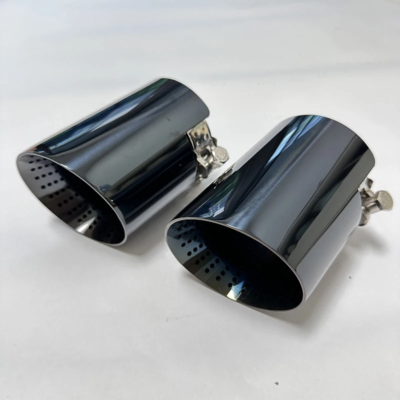 exhaust nozzle electroplated black stainless steel length 120mm large diameter 114mm open car muffler system AK car muffler 1pcs