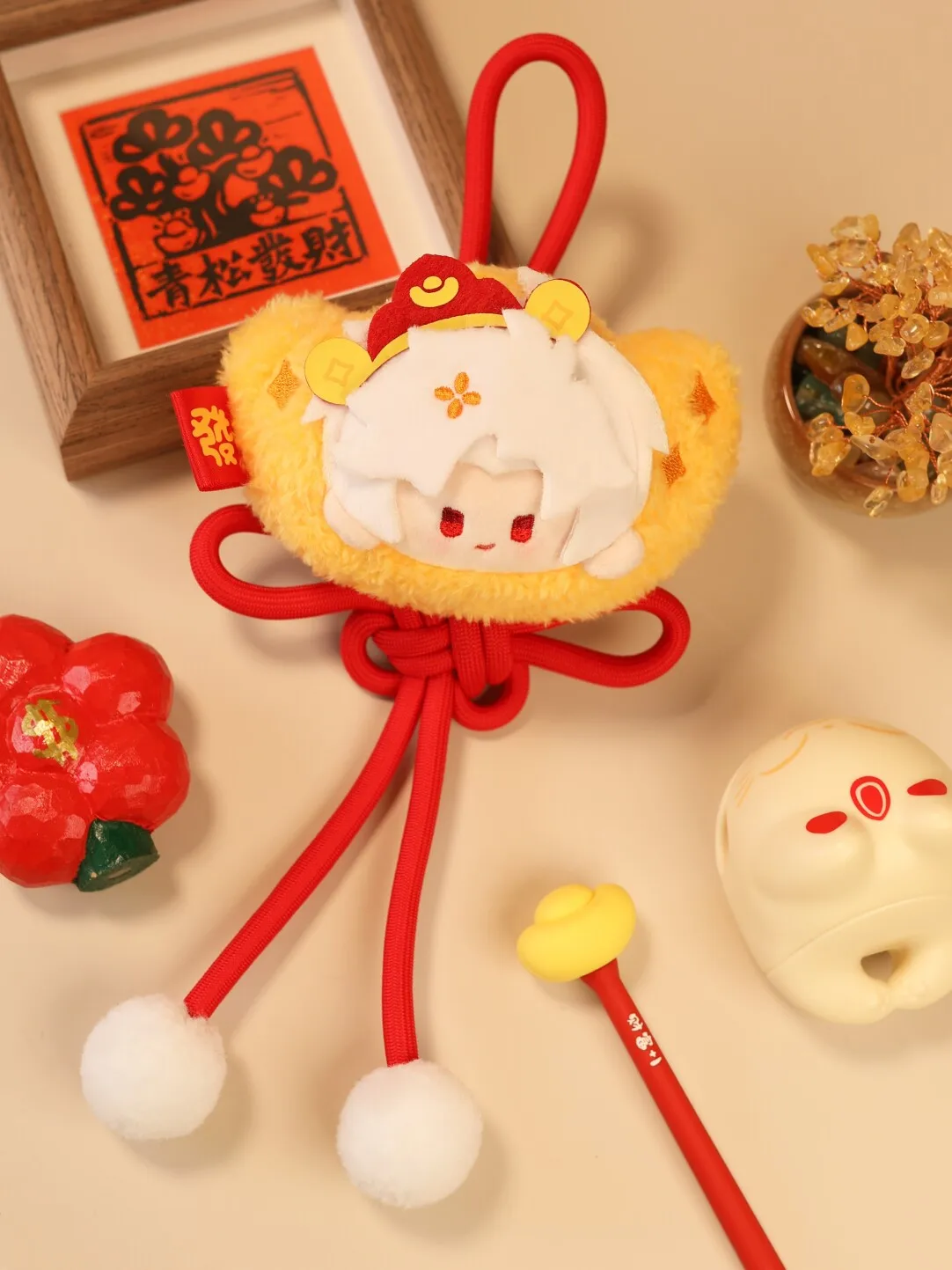 Em estoque 10cm amor e espaço profundo sylus caleb xavier rafayel vermelho sorte pelúcia plushies boneca roupas chaveiro saco anime jogo crianças