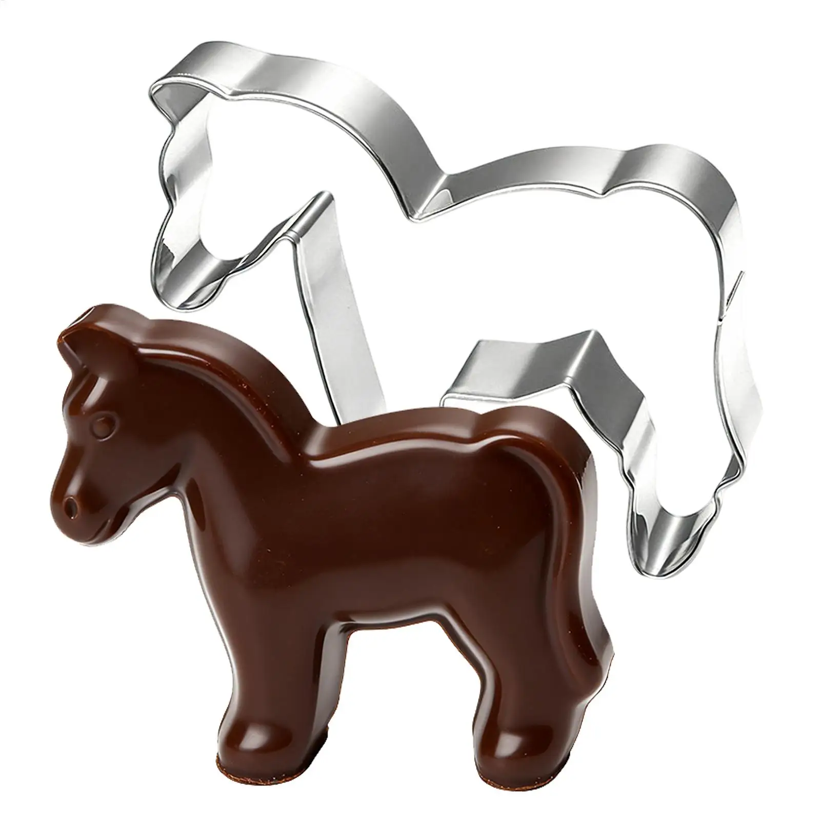 2026 Year of the Horse Cookie Cutter Set Stainless Steel Reusable Baking Molds for Holiday Cookies, Cake Decorating, Fondant