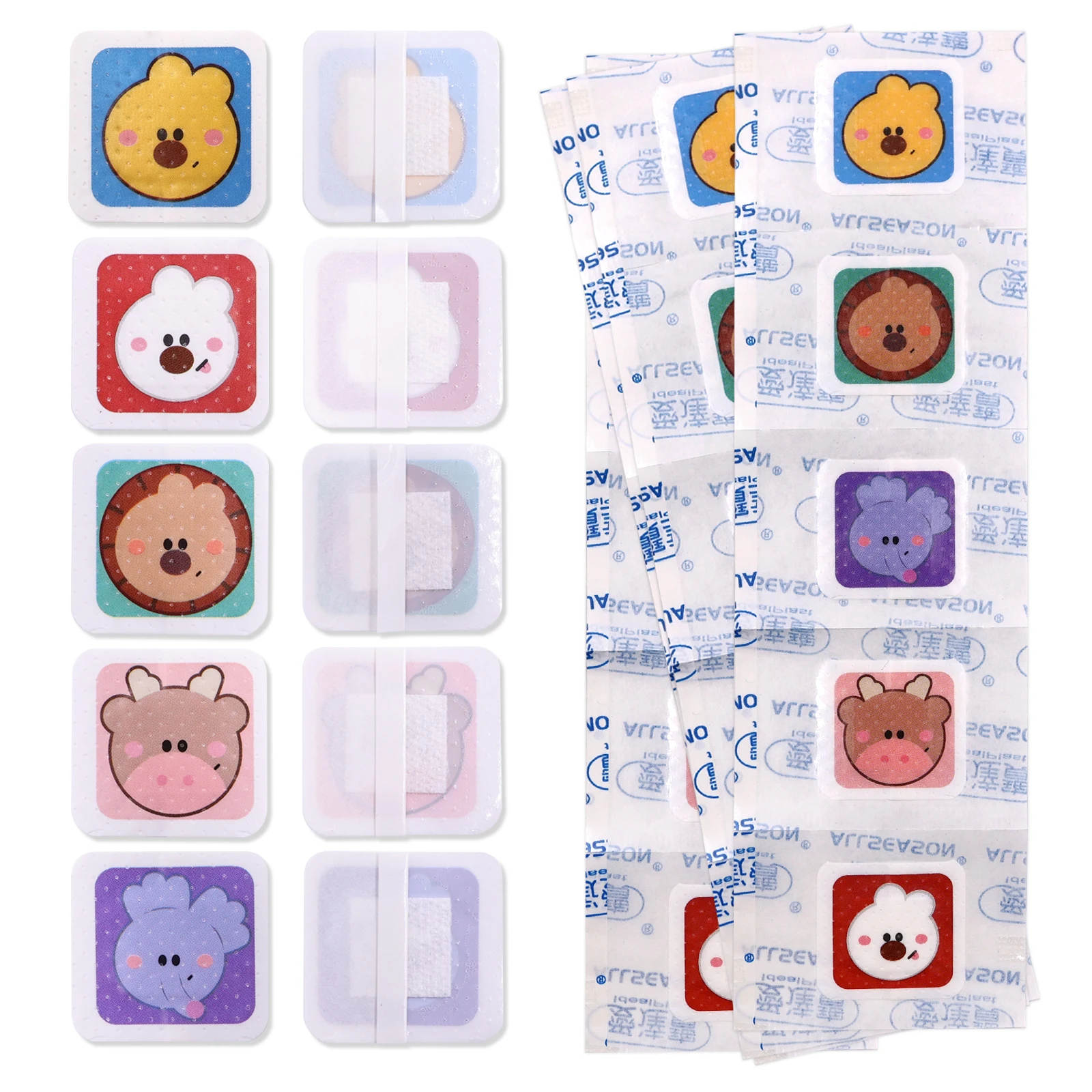 NEW 100pcs Cartoon Round Band Aid for Children Kids Skin Vaccine Injection Hole Patch Wound Plaster Waterproof Adhesive Bandage