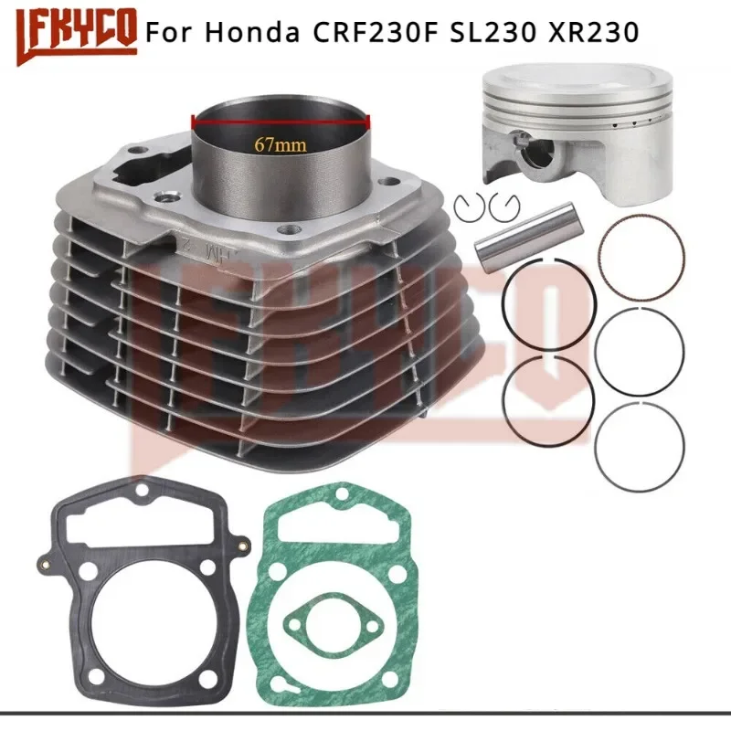 

67mm Bore 235cc Motorcycle Piston Cylinder Kit Gasket Set for Honda CRF230F CRF 230F SL230 XR230 FTR223 230 Motor Engine Parts