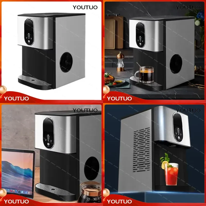 for Compact Countertop Ice Maker 3.7L Continuous Ice Production for Bubble Tea Shops Coffee Shops and Home Use