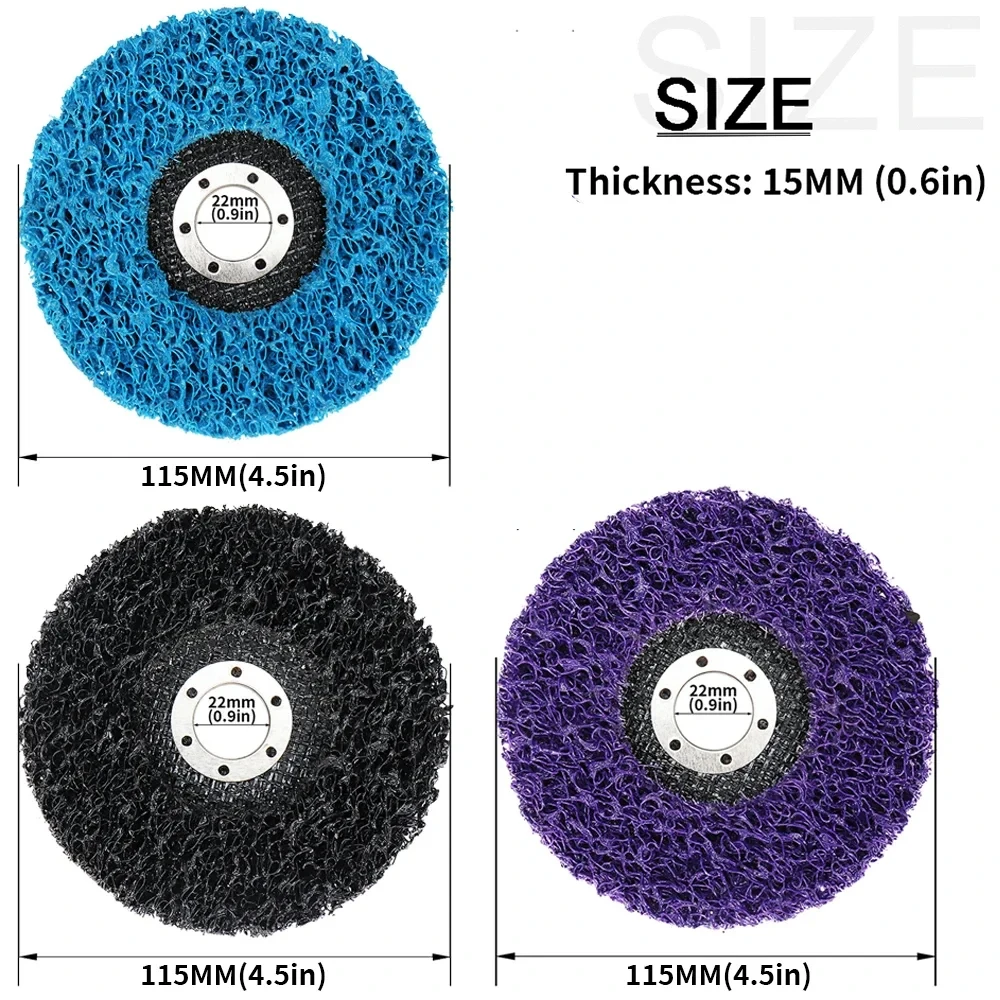 1 unidad Disco abrasivo de diamante de 100/115/125mm para amoladora angular, para eliminación de pintura y óxido, limpieza abrasiva