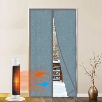 자기 단열 문짝 커튼, 자동 닫기 프라이버시 문짝 커튼, 겨울 문짝 및 창문 단열 키트