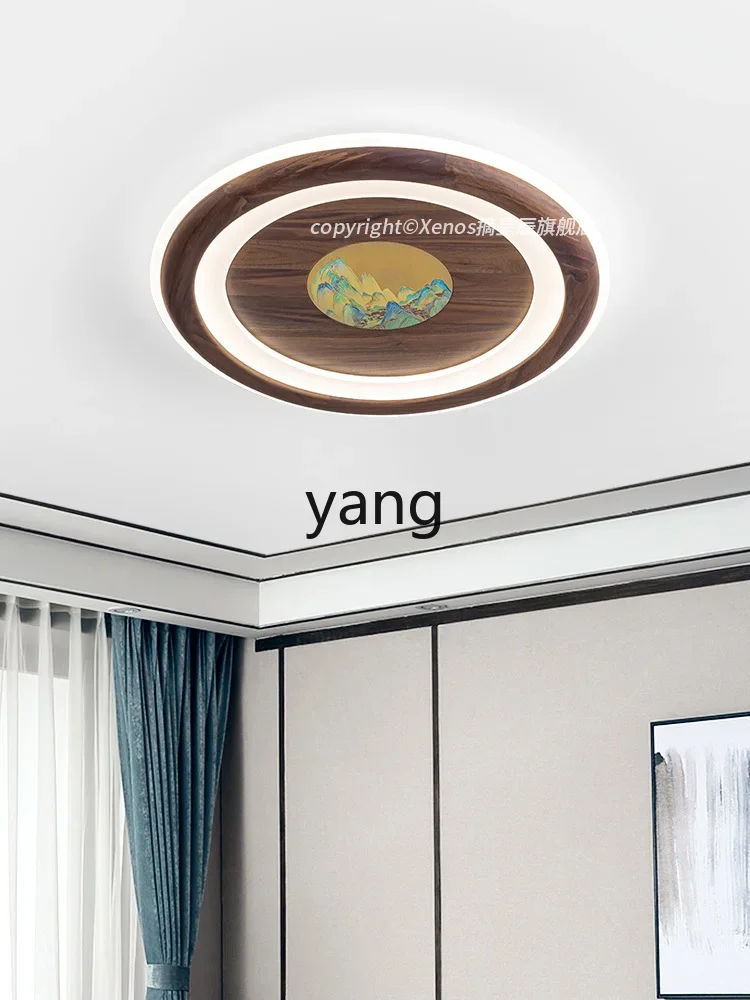 Yjq New Chinese Style Ceiling Bedroom Light round Chinese Style Simple Retro Book Room Lights