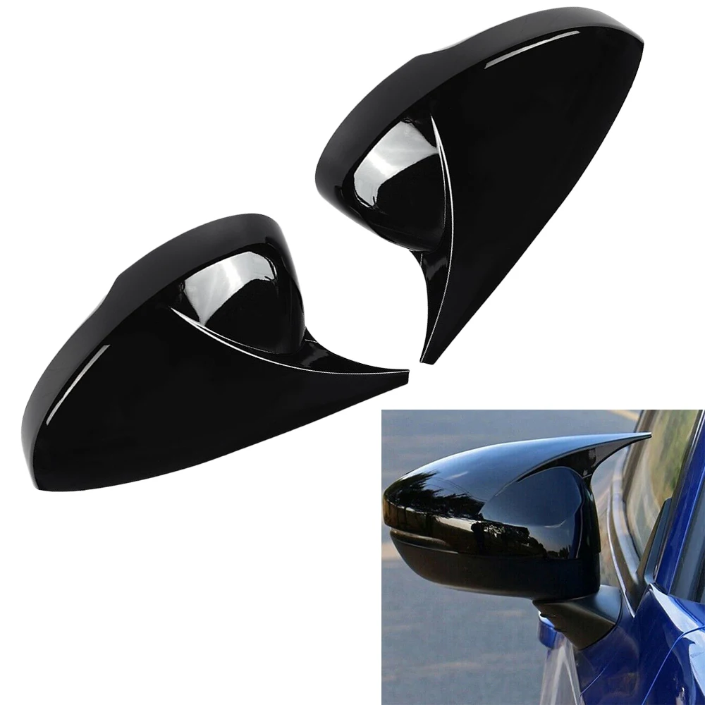 

Car Rearview Mirror Cover Cap Side Wing Mirror Cover ABS Carbon FIber/Glossy Black For Honda Civic 11th 2022 Car Accessories