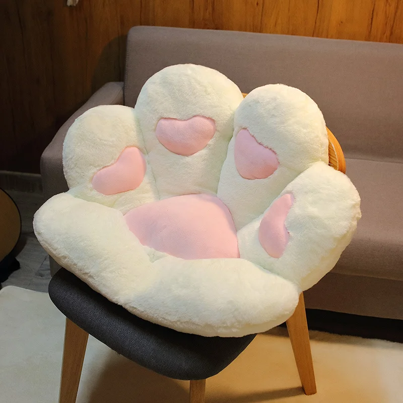INS Bear&Cat Paw Pillow Animal Seat Cushion Stuffed Plush Sofa Indoor Floor Home Chair Decor Winter Children Girls Gift